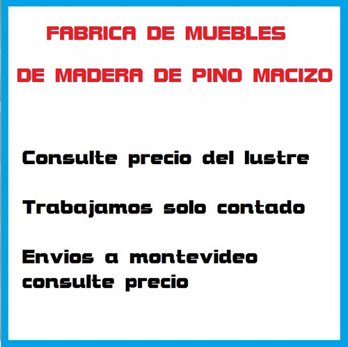Bajo Mesada De Madera De Pino Macizo 1.20 M