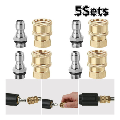 Lavadora De Coche Con Conector Rápido De Alta Presión De 1/4