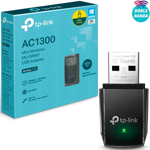 Imagen 4 de 4 de Adaptador Inalambrico Usb 3.0 Tp-link Archer T3u Ac1300 Dual