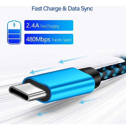 1 Usb C Cable 10ft, Usb Tipo C Cable For S9 Cargador