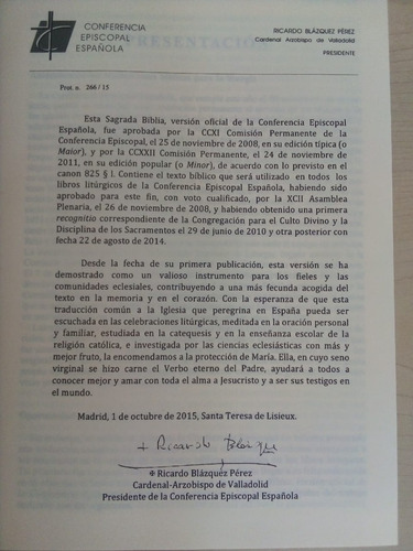 Libro Sagrada Biblia (conferencia Episcopal Española)