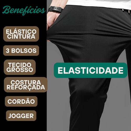 Kit 3 Calças Tactel Masculina Jogger Com Elastano Treino