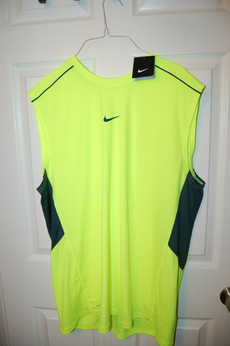 Remera Nike Dri Fit Talle Xl Sin Mangas Amarillo Neon