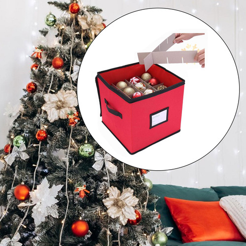 Caja Organizadora Para Guardar Adornos Navideños, Color