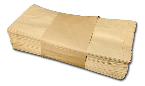 Sobre De Papel Madera Kraft Panaderia N4 28x13 - X100u Color Marrón claro sobre kraft