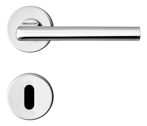 Fechadura Porta De Banheiro Mz180 40mm Cromado Com Espelho