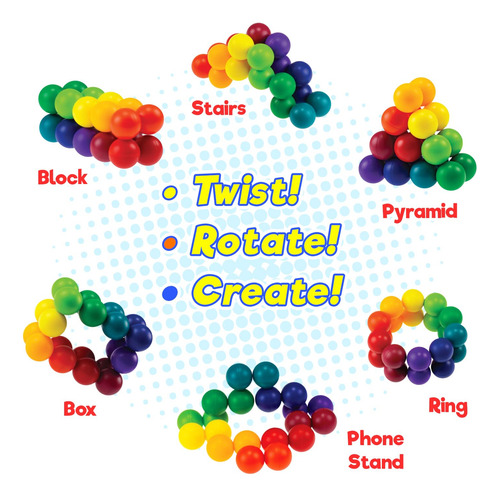 Ja-ru Twist-e Beads Fidget Toy (24 Juguetes) Juegos De