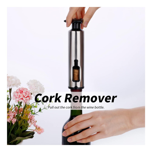 Abridor De Botellas De Vino 4-en-1, Acero Inoxidable, Manual