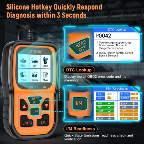 Om126p Obd2 Escáner Lector De Código Herramienta De Escaneo