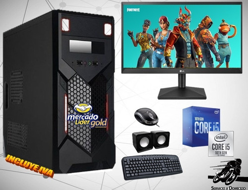 Imagen 1 de 5 de Cpu Computadora Core I5 10ma Gen 8gb Ram 1tb+ Ssd240 Led 20