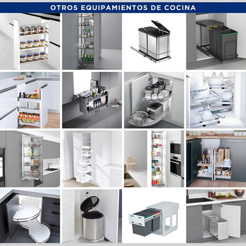 Canasto Extraible Especiero Cocina Bajo Mesada 20cm Eurohard