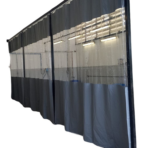 Cortina Cabine 22,00l X 6,00a Cinza C/ Visor Completa