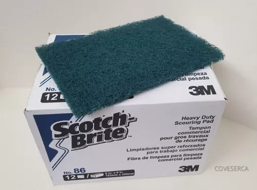 Esponja Scotch-Brite® Limpieza Pesada, Cuadrada, Amarillo/Verde, 7 cm x 10  cm, 2 Unidades, 36 por Caja