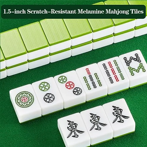 Large Mahjong Tile Set 144 Melamine Tiles Chinese Mahjo...