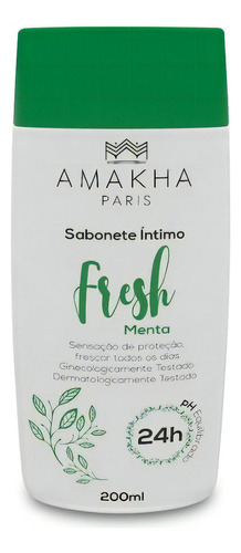 Sabonete Íntimo Fresh Menta 200 Ml Amakha Paris Top D+