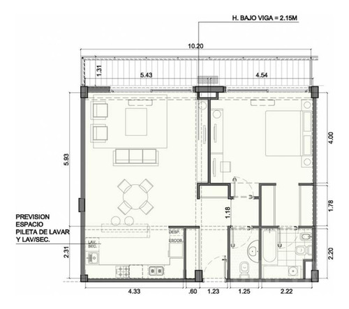 Departamento En Venta 2 Ambientes Puerto Madero Con Cochera - Harbour Residences
