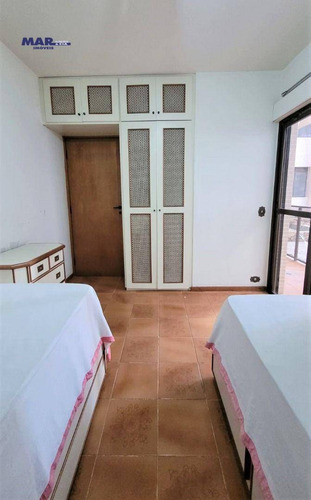 Imagem 10 de 13 de Apartamento À Venda No Guarujá, Na Praia Das Pitangueiras, Próximo Da Praia, 100 Metros De Área Útil, Sacada E 02 Vagas De Garagem - Ap11265