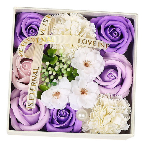 Jabón De Baño De Flores, Caja De Flores, Hermosos Violeta