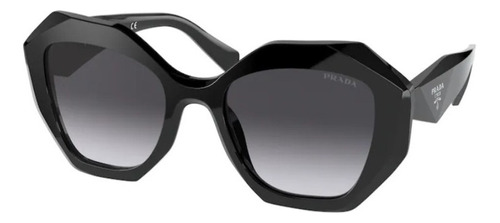 Óculos De Sol Preto Feminino Prada 0pr 16ws 1ab5d153 Cor Da Lente Cinza Dégradé Desenho Irregular