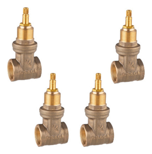 Kit 4pc Base Para Registro De Gaveta 1509 3/4 Docol