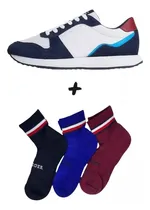 Comprar Combo De Tenis Tommy Hilfiger Maxton + Calcetas Tommy Hilfiger  Para Hombre - Original
