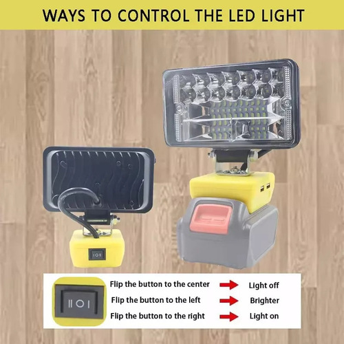 Linternas Led Portátiles Inalámbricas Para Dewalt 1