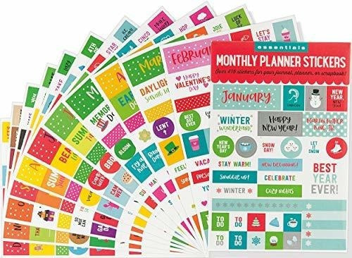 Essentials Month By Month Planner Stickers (set Of.., de Peter Pauper Press, I. Editorial Peter Pauper Press en inglés