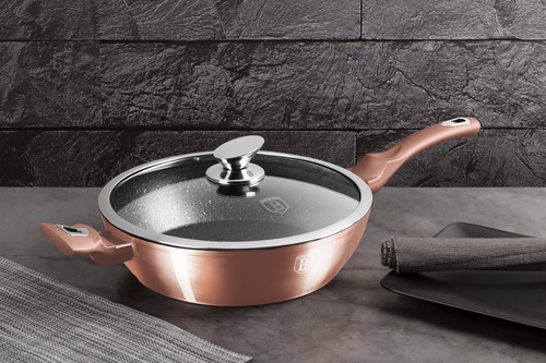 Sarten Profunda Y Tapa 28cm Metallic Line Rose Gold Edition