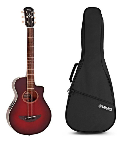 Violão Yamaha Apxt2 Drb Dark Red Burst 3/4 Com Capa