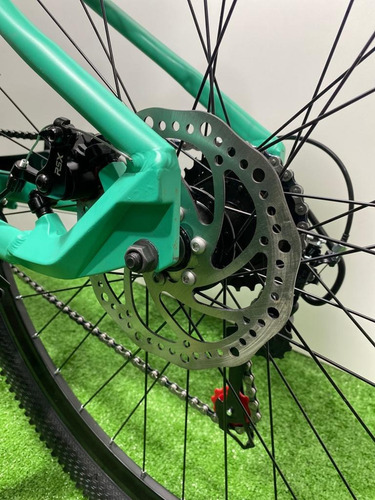 Imagen 6 de 10 de Bicicleta Aluminio Turquesa Mtb Aro 27,5 Pegaso Bikes