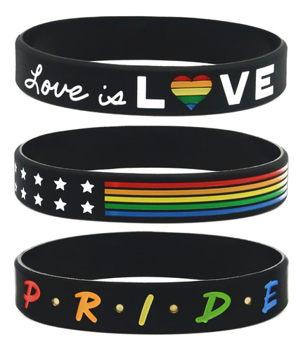 Giftphoria Lgbtq+ Pride Bracelets (paquete De 6) - Love Is L