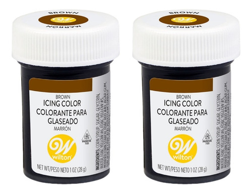 Juego 2 Colorantes Comestibles En Gel Cafe X1 Oz - Wilton