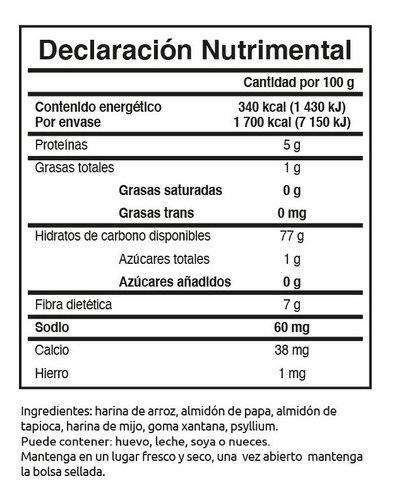 Imagen 2 de 4 de Harina Sin Gluten Para Panadería Clementina