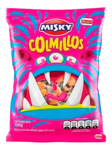 Gomitas Misky Colmillos X 1 Kg Tutti Frutti Ciudad Cotillón 