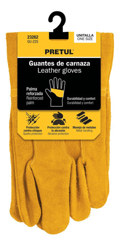 Guantes Pretul De Carnaza Cortos