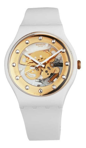 Reloj Swatch Unisex Suoz Sunray Glam Silicona 100% Original