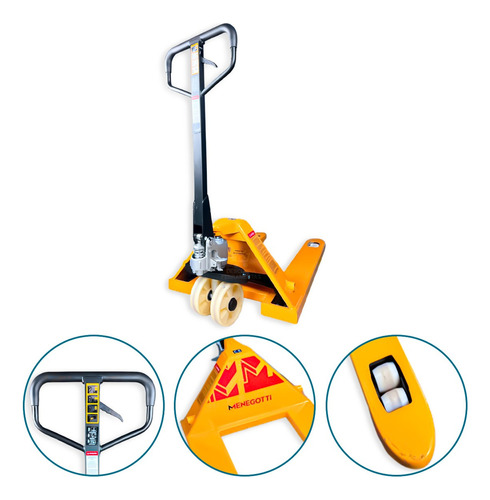 Paleteira Transpallet Manual Menegotti 3 Tonelad Roda Nylon