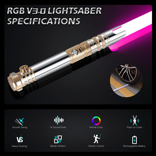 Sable De Luz De Duelo Suave, Infinito Rgb 16 Colores