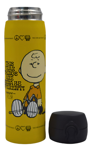 Termo Charlie Brown (peanuts Snoopy) 410 Ml. Amarillo