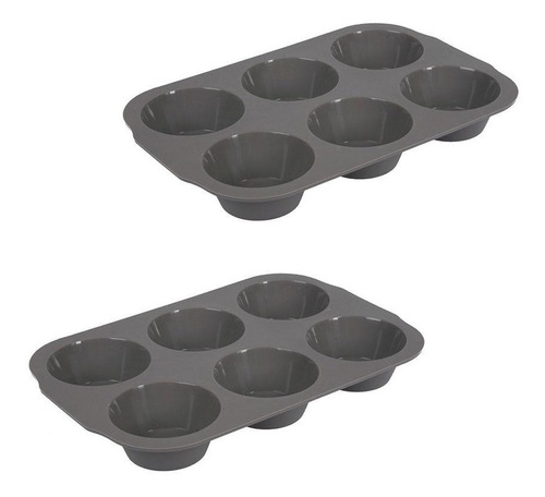 Molde Set X 2 Silicona Horno Muffin Cupcake Repostería Aston