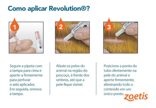 Antipulgas Revolution 12% P/ Cães De 5,1 A 10kg C/ 3 Pipetas
