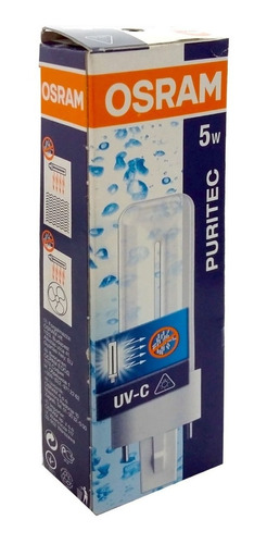 Lâmpada Osram Puritec Hns S 5w Uv-c Germicida 2 Pinos