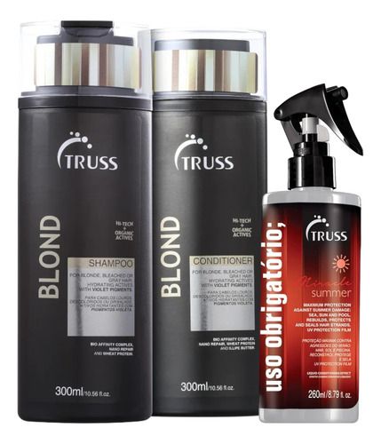 Blond Shampoo Condicionador 300ml Summer Miracle 260ml Truss
