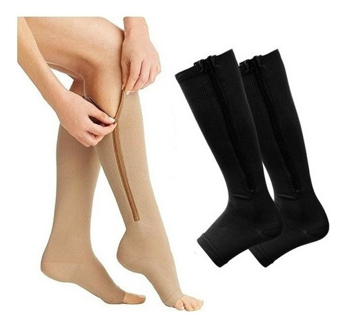 Lazhu 2 Pair 3/4 Zipper Compression Socks Kit 2024