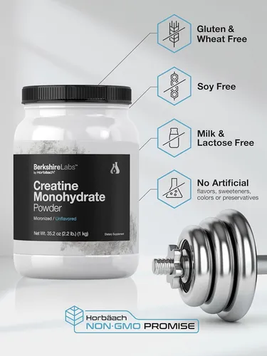Horbäach Creatine Monohydrate Powder | 2.2lbs (35.2 Oz) |...