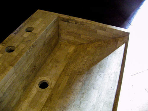 Imagen 6 de 10 de Bacha Travertino Artesanal, Baño, Tesalia - Forma Y Diseño