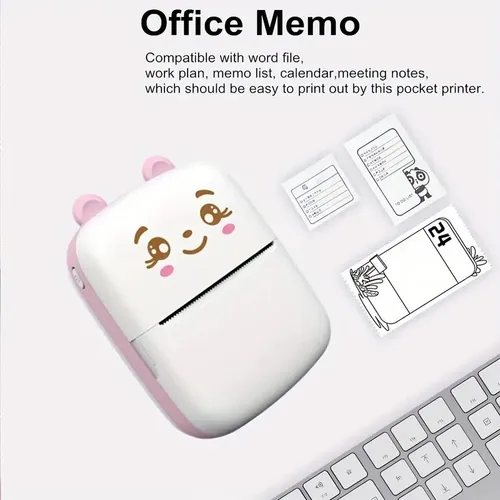 Mini Impresora Térmica Portátil Gatita Bluetooth