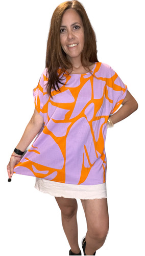 Blusas Lino Mujer Excelente Calidad Remeras Xl Amplio Urquiz