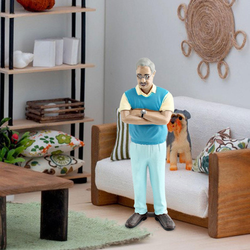 Estatueta De Pessoas Em Miniatura, Modelo De Pessoas Vovô