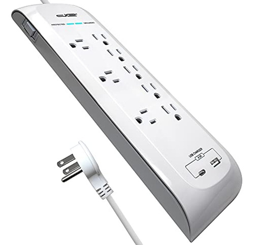 Usb-c And Usb-a 8 Outlet 8 Outlet 4200 Joules Surge Pro...